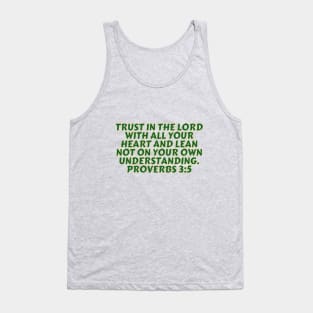 Bible Verse Proverbs 3:5 Tank Top